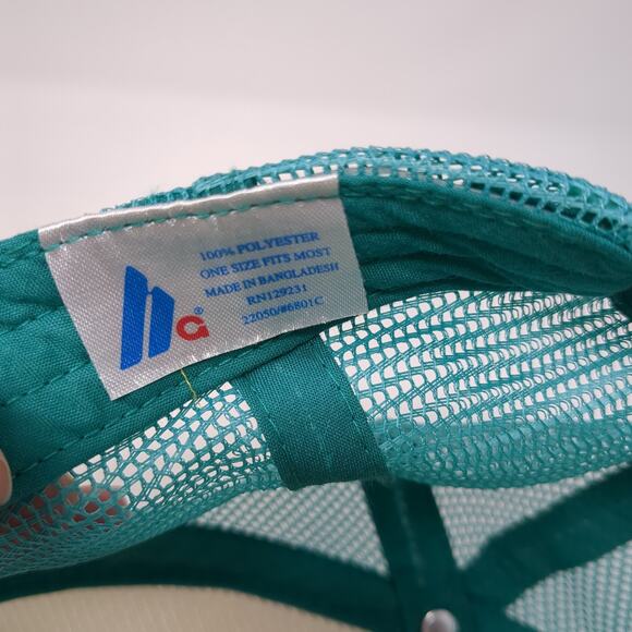 Boat Babe Snapback Trucker Hat Blue One Size Adjustable Embroidered Mesh Back Ha - Picture 9 of 9